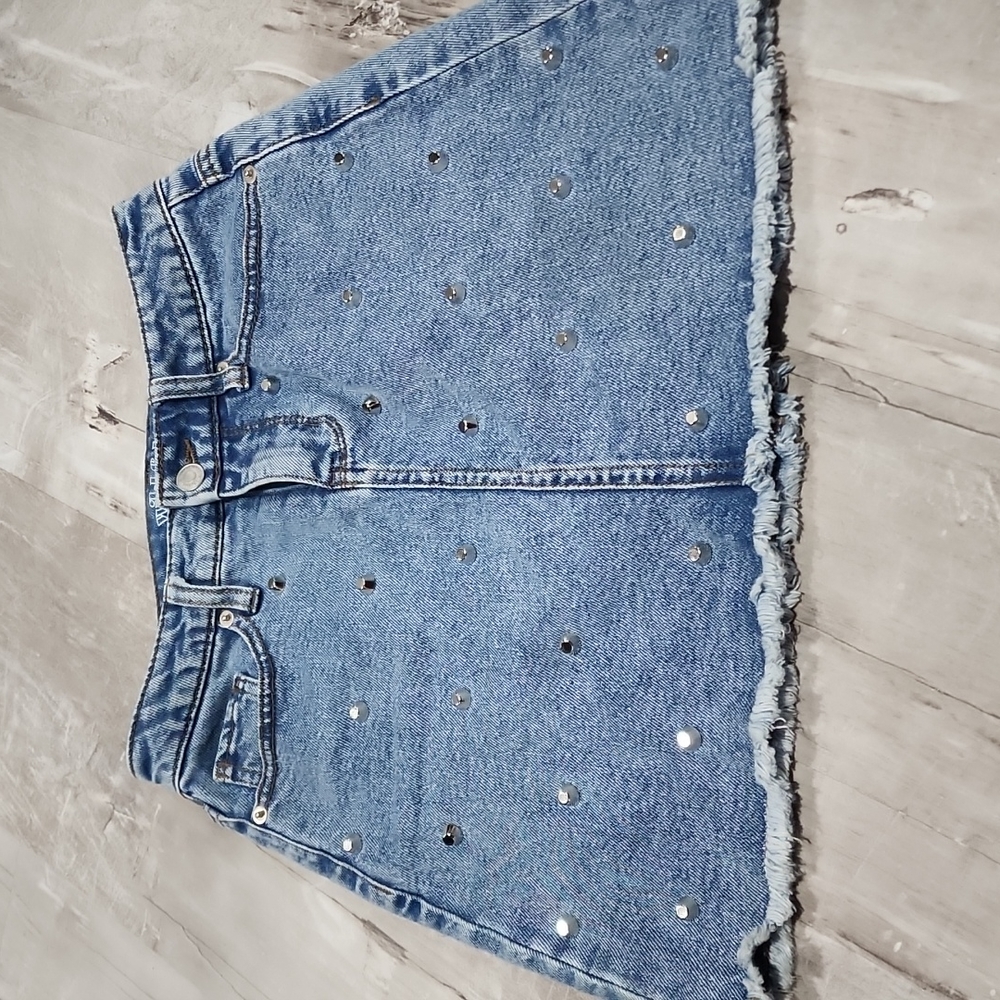 Wild Fable Studded Mini Jean Skirt